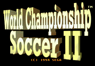 World Championship Soccer II (USA) Title Screen